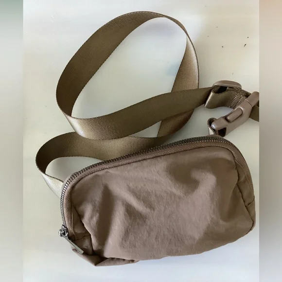 Unisex Light Brown Belt/Cross body Minimalist Sling Bag - Picture 2 of 10